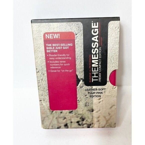 2003 Eugene Patterson The Message Remix Compact Bible Tulip Pink Soft - Picture 1 of 7